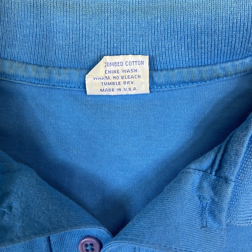 Vintage Crazy Shirt Hawaii Pebble Beach Polo Shirt Mens XL Blue Cotton USA - Picture 5 of 8